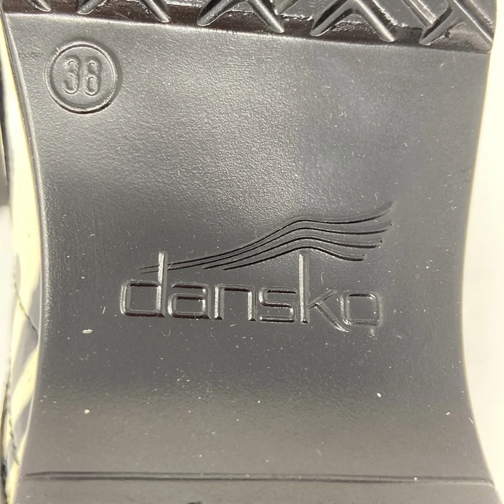 Dansko Professional Patent Leather Zebra Print Black & White SIZE 38 - Picture 7 of 10